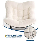 Fauteuil à bascule d'extérieur surdimensionné, Rocker moderne en métal avec coussin, Chaise Papasan supportant 158 kg pour balcon et chambre