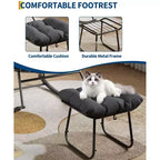 Fauteuil à bascule d'extérieur surdimensionné, Rocker moderne en métal avec coussin, Chaise Papasan supportant 158 kg pour balcon et chambre