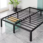 Alvantor Heavy Duty Metal Bed Frame with Steel Slat Support  No Box Spring Needed, 12 Underbed Storage, Quick Assembly, 300 lb Capacity(King)