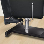 Fauteuil Pédicure Inclinable avec Tabouret, Repose-Pieds & Bassine de Massage, Poste de Pédicure à Vérin Hydraulique pour Technicien Ongulaire, Fauteuil Spa pour Pieds Pivotant