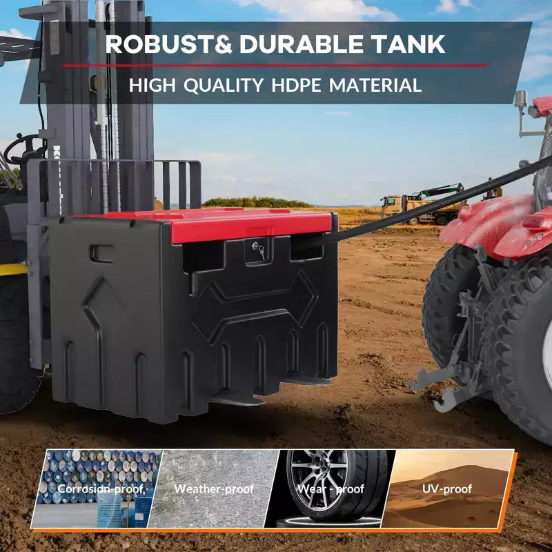Réservoir diesel portable 200 L avec pompe de transfert 12V (40 L/min), pistolet automatique, filtre, adapté aux bennes de pick-up pour l'agriculture/construction