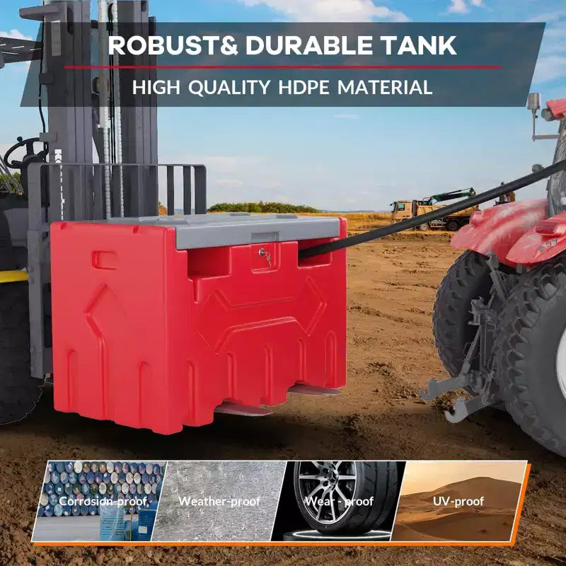 Réservoir diesel portable 200 L avec pompe de transfert 12V (40 L/min), pistolet automatique, filtre, adapté aux bennes de pick-up pour l'agriculture/construction
