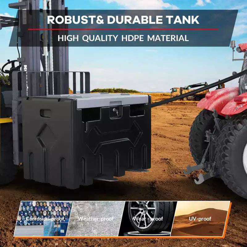 Réservoir diesel portable 200 L avec pompe de transfert 12V (40 L/min), pistolet automatique, filtre, adapté aux bennes de pick-up pour l'agriculture/construction