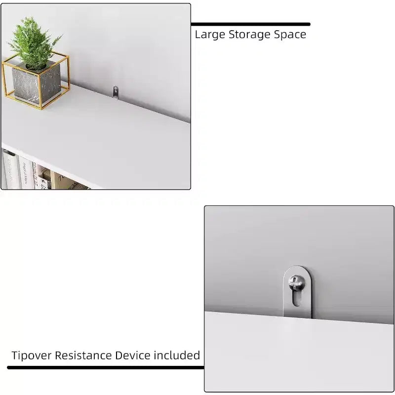 Bibliothèque/Organisateur de rangement de 137 cm de hauteur, en bois blanc, avec 9 étagères ouvertes et 2 tiroirs pour le salon, le bureau, la chambre à coucher
