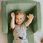 Fauteuil Enfant Confortable pour Tout-petits - Causeuse en Mousse à Mémoire de Forme 2-en-1 qui se Déplie en Canapé Douillet pour la Sieste - Canapé Pliant Moderne pour les Petits