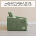 Fauteuil Enfant Confortable pour Tout-petits - Causeuse en Mousse à Mémoire de Forme 2-en-1 qui se Déplie en Canapé Douillet pour la Sieste - Canapé Pliant Moderne pour les Petits