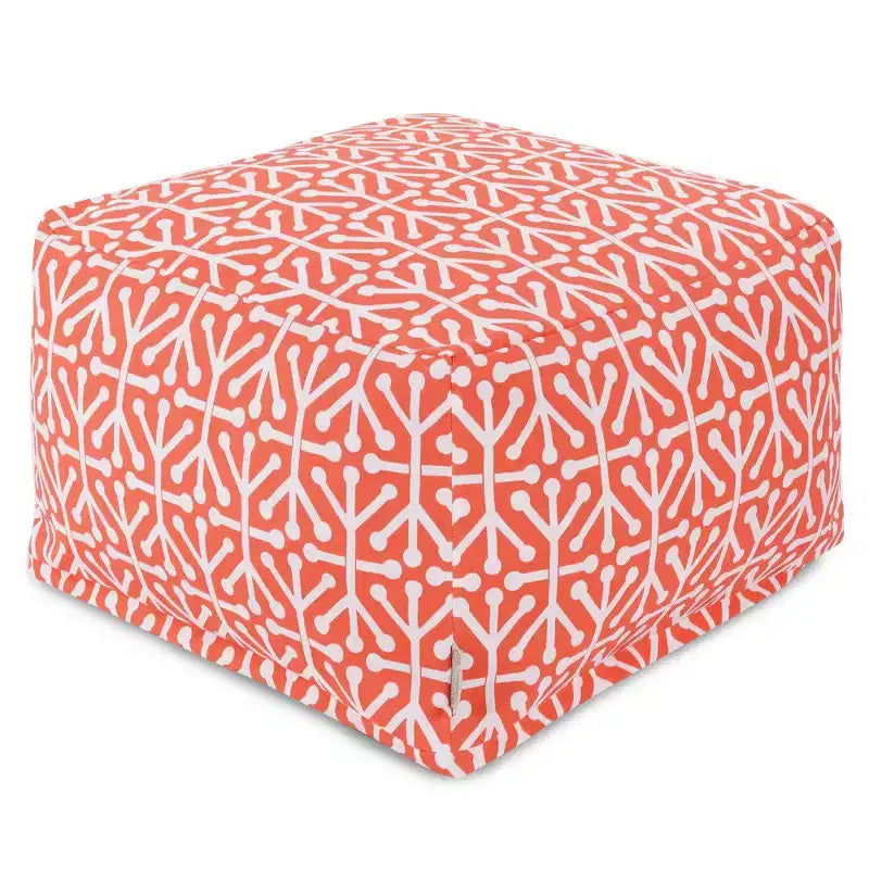 Pouffe Ottoman, Repose-Pieds Rectangulaire et Siège d'Appoint, Motif Aruba