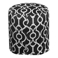 Pouf rond, repose-pieds et siège d'appoint, motif Athènes