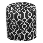 Pouf rond, repose-pieds et siège d'appoint, motif Athènes