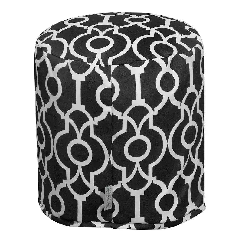 Pouf rond, repose-pieds et siège d'appoint, motif Athènes
