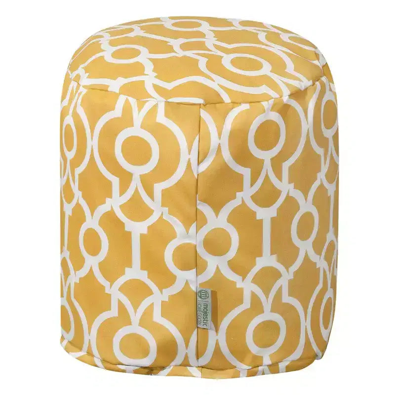 Pouf rond, repose-pieds et siège d'appoint, motif Athènes