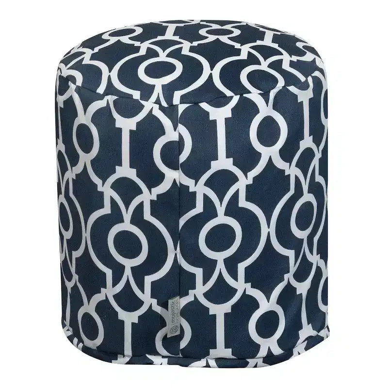 Pouf rond, repose-pieds et siège d'appoint, motif Athènes
