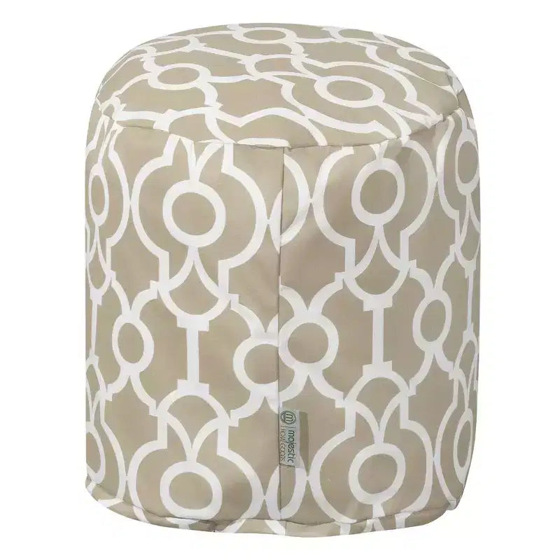 Pouf rond, repose-pieds et siège d'appoint, motif Athènes