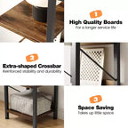 Étagère ouverte à 7 niveaux, étagère de style industriel du milieu du siècle, cadre métallique, présentoir de rangement vertical, adaptée aux petits espaces, salon