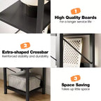 Étagère ouverte à 7 niveaux, étagère de style industriel du milieu du siècle, cadre métallique, présentoir de rangement vertical, adaptée aux petits espaces, salon
