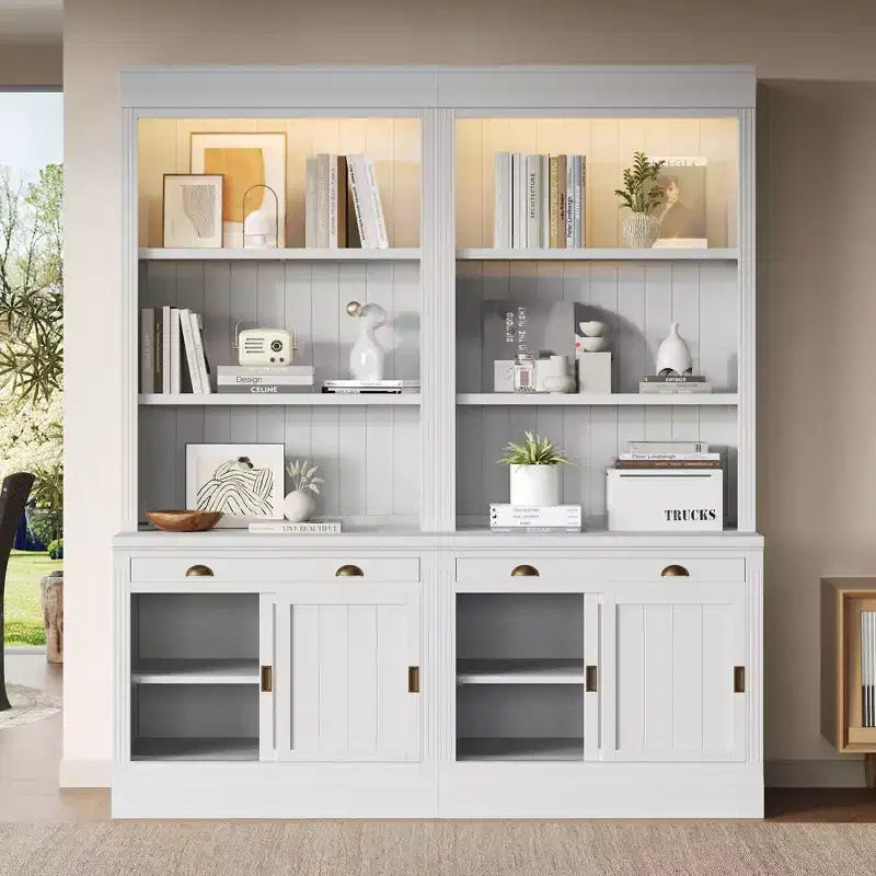 Étagère bibliothèque industrielle vintage avec 5 tablettes ouvertes, meuble de rangement vertical pour salon, chambre à coucher