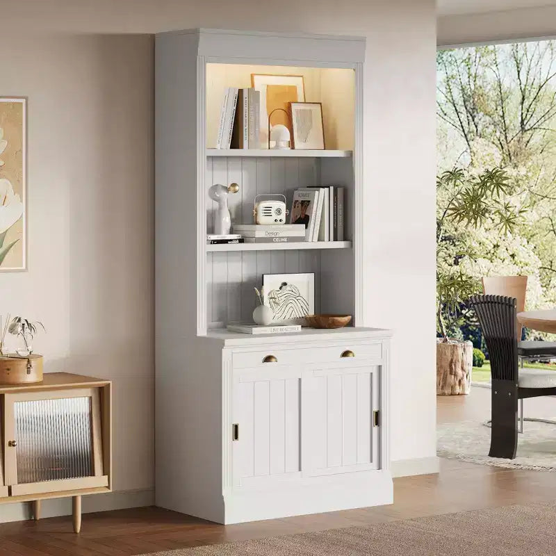 Étagère bibliothèque industrielle vintage avec 5 tablettes ouvertes, meuble de rangement vertical pour salon, chambre à coucher