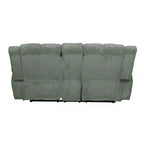 Causeuse inclinable, fauteuil inclinable à 2 places en velours côtelé avec rangement et porte-gobelets pour salon, vert