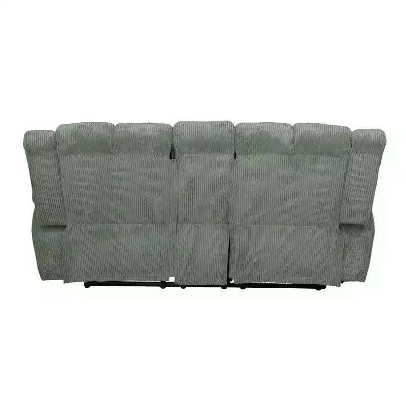 Causeuse inclinable, fauteuil inclinable à 2 places en velours côtelé avec rangement et porte-gobelets pour salon, vert