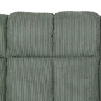 Causeuse inclinable, fauteuil inclinable à 2 places en velours côtelé avec rangement et porte-gobelets pour salon, vert