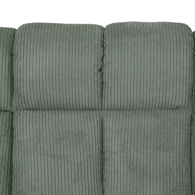 Causeuse inclinable, fauteuil inclinable à 2 places en velours côtelé avec rangement et porte-gobelets pour salon, vert