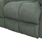 Causeuse inclinable, fauteuil inclinable à 2 places en velours côtelé avec rangement et porte-gobelets pour salon, vert