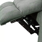 Causeuse inclinable, fauteuil inclinable à 2 places en velours côtelé avec rangement et porte-gobelets pour salon, vert