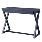 Bureau élégant de 106 cm avec pieds en X, bureau d'écriture avec tiroirs de rangement pour le bureau, le bureau d'étude, la salle de lecture