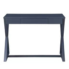 Bureau élégant de 106 cm avec pieds en X, bureau d'écriture avec tiroirs de rangement pour le bureau, le bureau d'étude, la salle de lecture