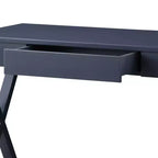 Bureau élégant de 106 cm avec pieds en X, bureau d'écriture avec tiroirs de rangement pour le bureau, le bureau d'étude, la salle de lecture