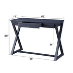 Bureau élégant de 106 cm avec pieds en X, bureau d'écriture avec tiroirs de rangement pour le bureau, le bureau d'étude, la salle de lecture