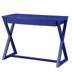 Bureau élégant de 106 cm avec pieds en X, bureau d'écriture avec tiroirs de rangement pour le bureau, le bureau d'étude, la salle de lecture