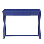Bureau élégant de 106 cm avec pieds en X, bureau d'écriture avec tiroirs de rangement pour le bureau, le bureau d'étude, la salle de lecture