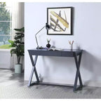 Bureau élégant de 106 cm avec pieds en X, bureau d'écriture avec tiroirs de rangement pour le bureau, le bureau d'étude, la salle de lecture