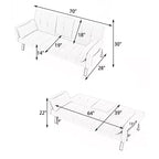 Canapé-lit multifonctionnel en coton de 70 pouces avec porte-gobelet et rangement latéral pour salon et chambre, vert