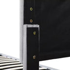 Lit plateforme capitonné King Size avec système de rangement sous le lit
