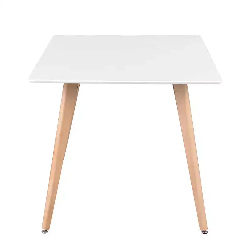 Table à manger rectangulaire 120 cm, table de loisirs élégante avec pieds en bois pour cuisine, cafés, petits espaces