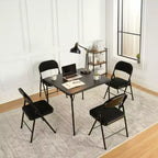 Table pliante pour repas, jeux et petits espaces avec plateau en PVC facile à nettoyer