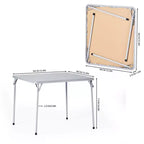 Table pliante pour repas, jeux et petits espaces avec plateau en PVC facile à nettoyer