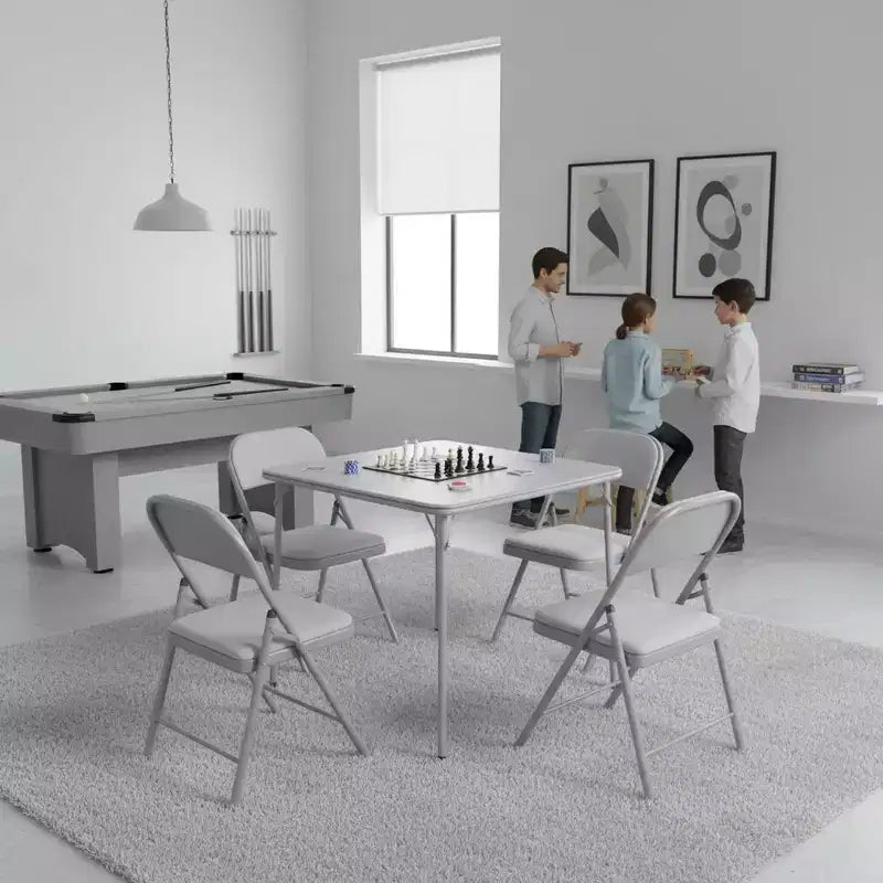 Table pliante pour repas, jeux et petits espaces avec plateau en PVC facile à nettoyer