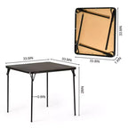 Table pliante pour repas, jeux et petits espaces avec plateau en PVC facile à nettoyer