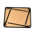 Table pliante pour repas, jeux et petits espaces avec plateau en PVC facile à nettoyer