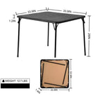 Table pliante pour repas, jeux et petits espaces avec plateau en PVC facile à nettoyer