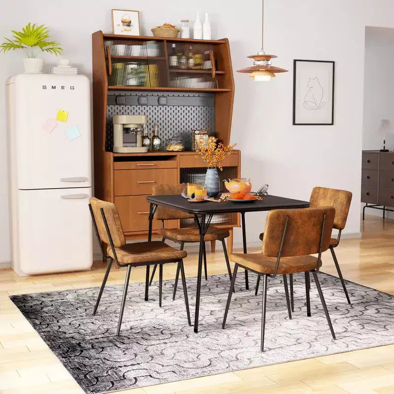 Table pliante pour repas, jeux et petits espaces avec plateau en PVC facile à nettoyer