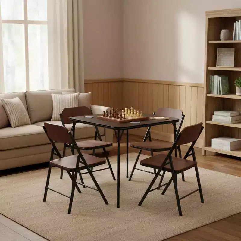 Table pliante pour repas, jeux et petits espaces avec plateau en PVC facile à nettoyer