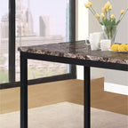 Table de salle à manger moderne de 48 pouces avec plateau en faux marbre stratifié, table de cuisine avec pieds en métal, petite table pour salon, cuisine