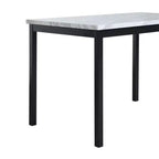 Table de salle à manger moderne de 48 pouces avec plateau en faux marbre stratifié, table de cuisine avec pieds en métal, petite table pour salon, cuisine