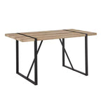Table à manger rectangulaire rustique de 55 pouces avec pieds en forme de boucle, table de cuisine pour 4 à 6 personnes, salle à manger, salon, cuisine