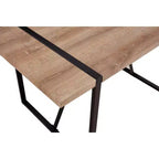 Table à manger rectangulaire rustique de 55 pouces avec pieds en forme de boucle, table de cuisine pour 4 à 6 personnes, salle à manger, salon, cuisine