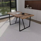 Table à manger rectangulaire rustique de 55 pouces avec pieds en forme de boucle, table de cuisine pour 4 à 6 personnes, salle à manger, salon, cuisine